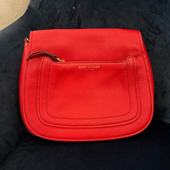 Marc Jacobs Red Saddle Bag Purse - Picture 1 of 6